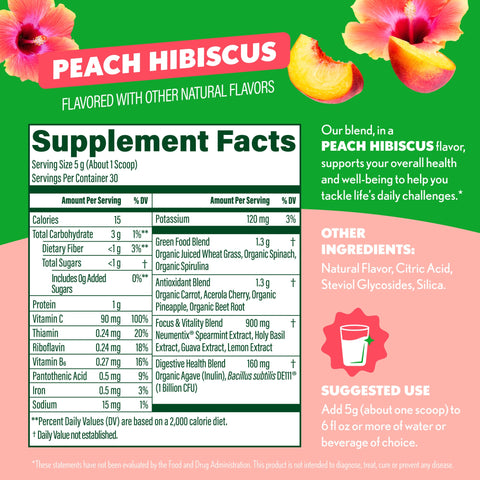 Sweet Greens Peach Hibiscus