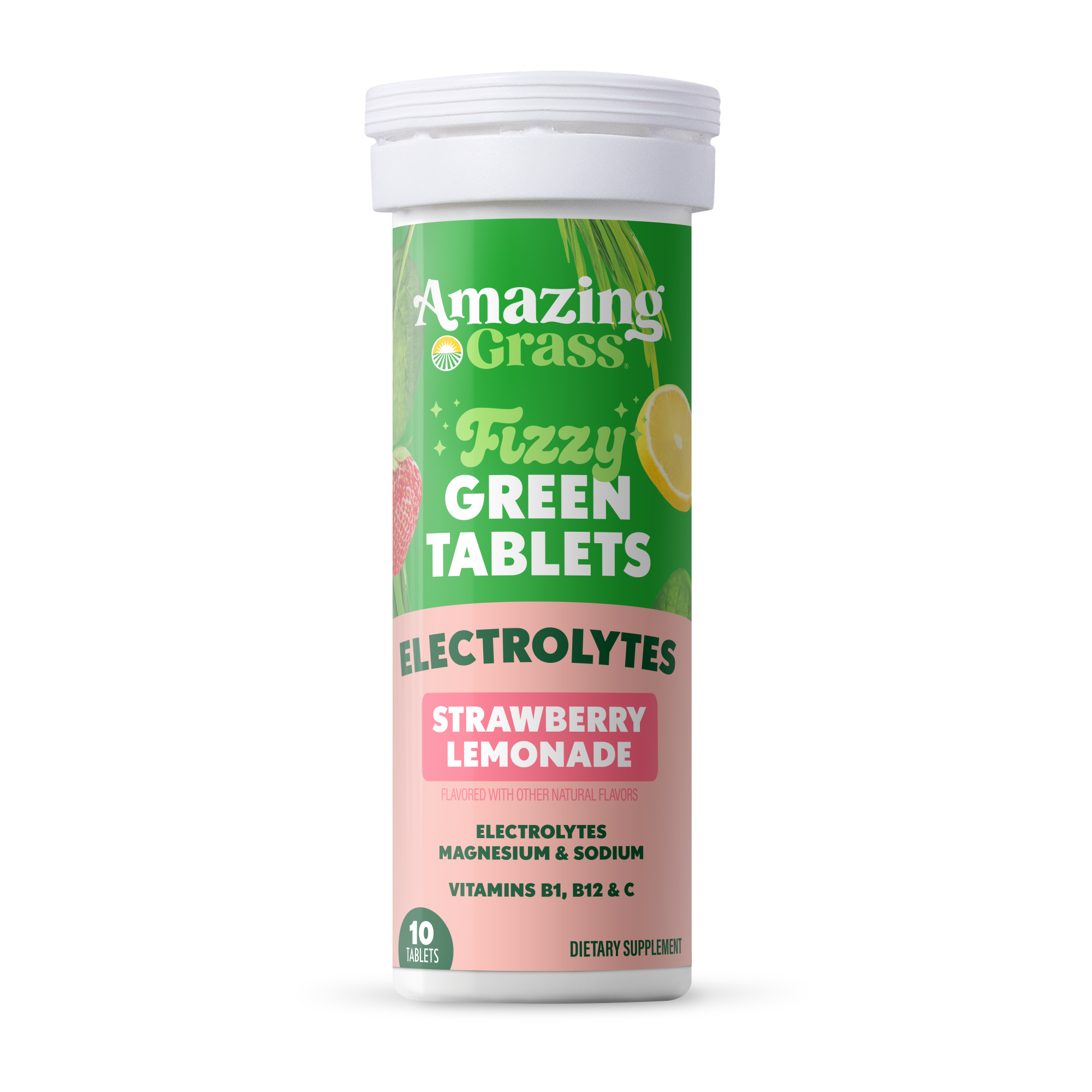 Fizzy Green Tablets Hydrate - Strawberry Lemonade – Amazing Grass