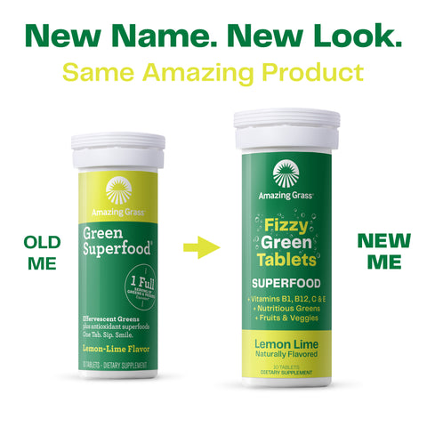 Fizzy Green Tablets Superfood Lemon-Lime