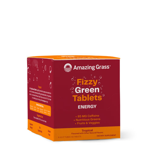 Fizzy Green Tablets Energy Tropical