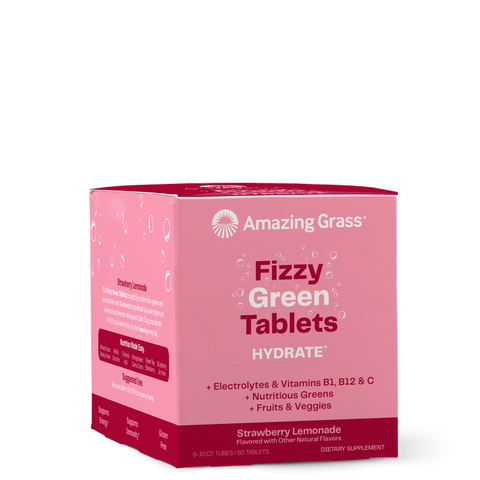 Fizzy Green Tablets Hydrate Strawberry Lemonade