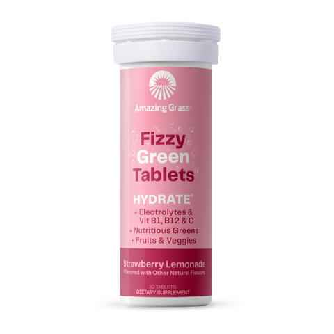 Fizzy Green Tablets Hydrate Strawberry Lemonade