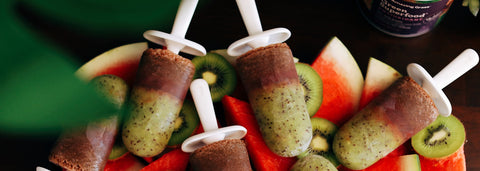 3-Ingredient Antioxidant Kiwi Watermelon Popsicles