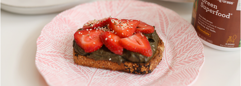 Chocolate Avocado Toast with Strawberries