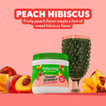 Peach hibiscus Fruity peach flavor meets a hint of sweet hibiscus flavor
