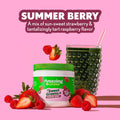 SUMMER BERRY A mix of sun-sweet strawberry & tantalizingly tart raspberry flavor