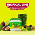 Tropical Lime a sunny combo of sweet passion fruit and tangy lime flavor