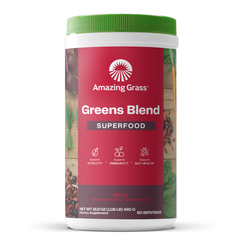 greens blend berry flavor 60 servings tub