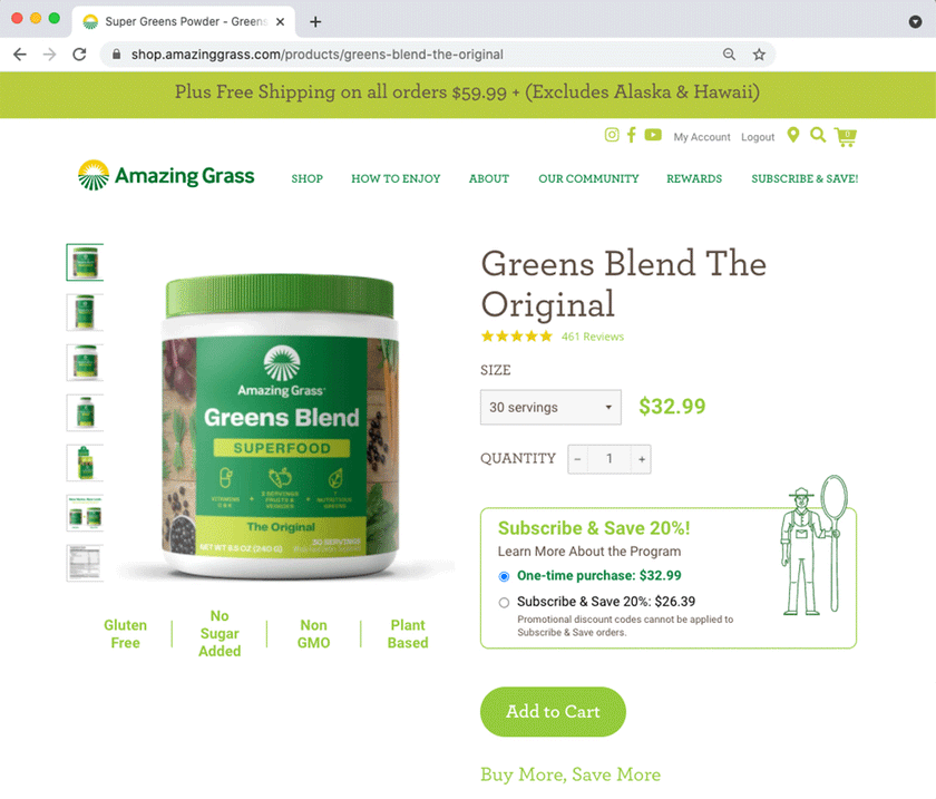 Subscribe & Save Amazing Grass