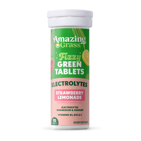 Fizzy Green Tablets Hydrate Strawberry Lemonade