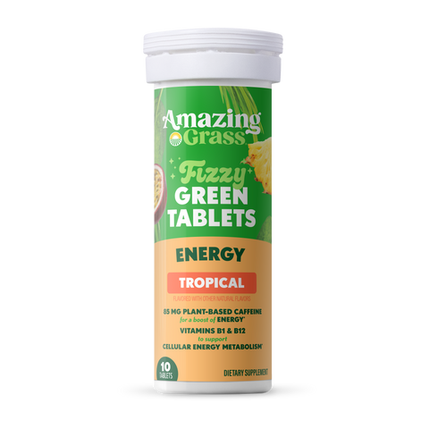 Fizzy Green Tablets Energy Tropical