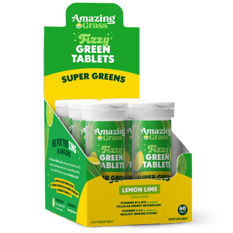 Fizzy Green Tablets Superfood Lemon-Lime