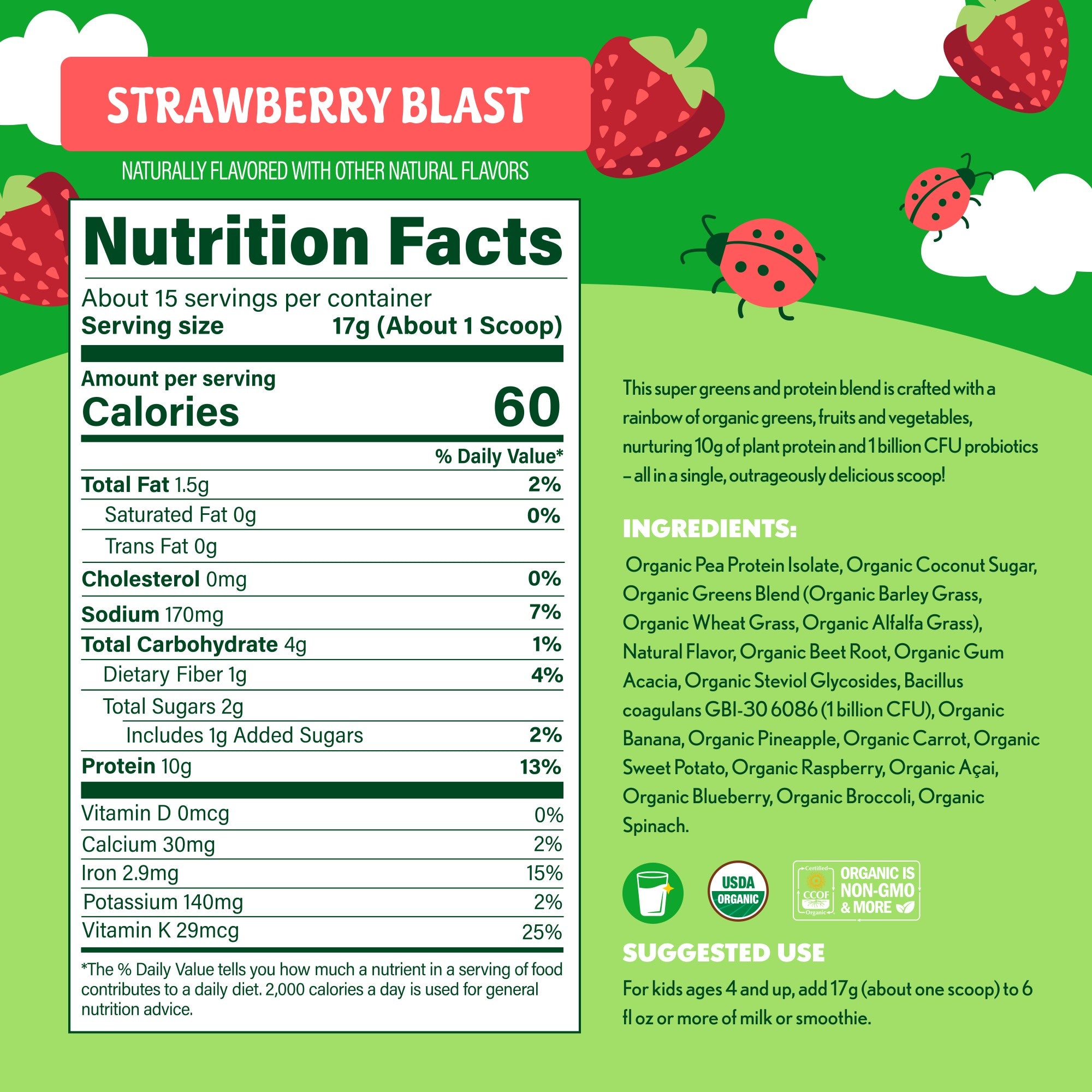 Whole Food Protein & Probiotic Shake - Strawberry – Amazing Grass
