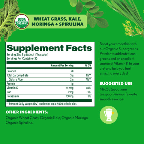 Organic Super Greens Powder