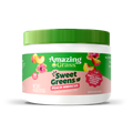 Amazing Grass Sweet Greens 25 serving supplement jar with green lid on a white background