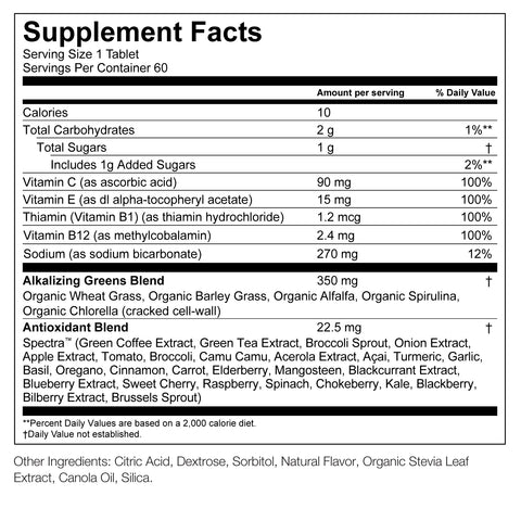 Lime Green Superfood Effervescent Nutritional Information By Amazing Grass