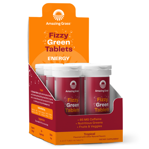 Fizzy Green Tablets Energy Tropical