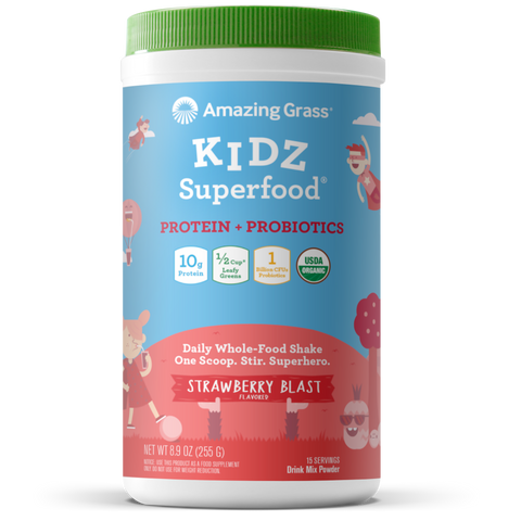 Buy Children's Strawberry Organic Protein Powder By Amazing Grass